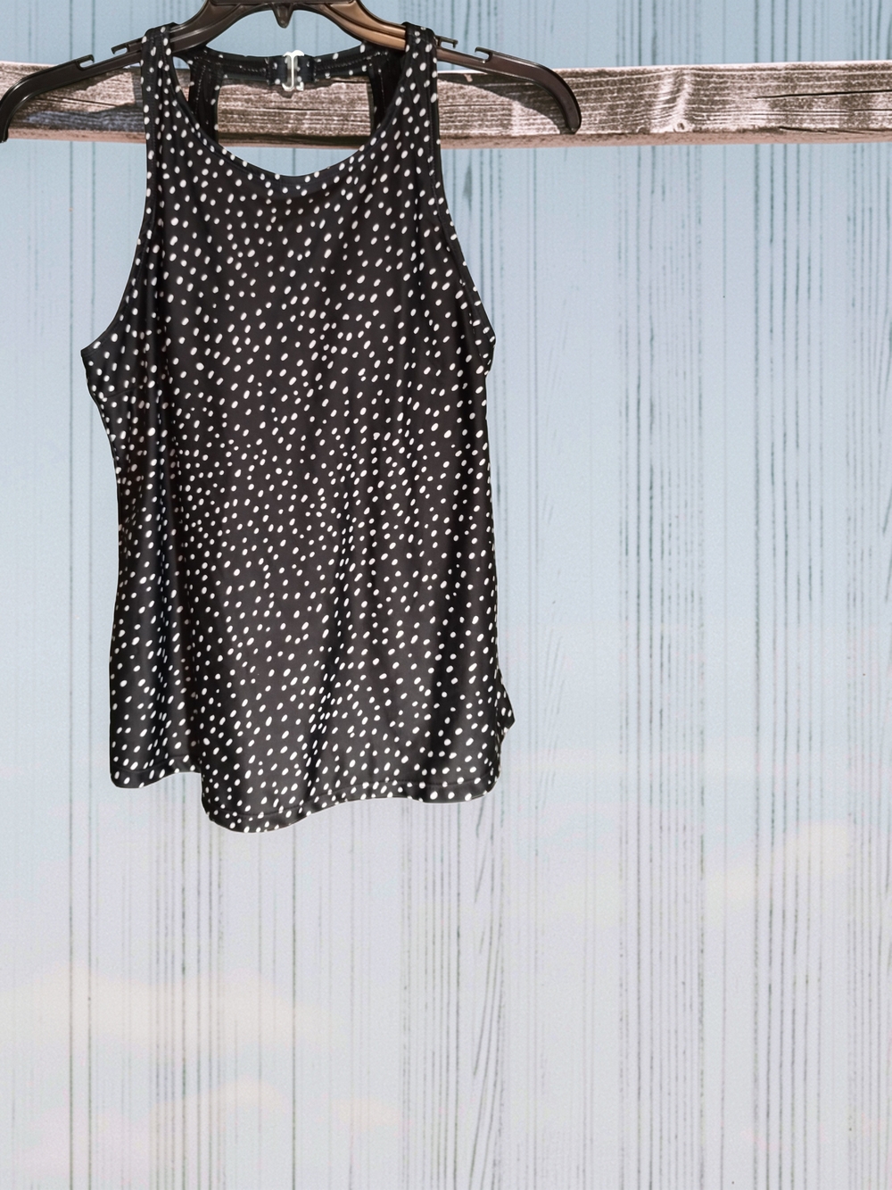 Women's Black Polka Dot Tankini
